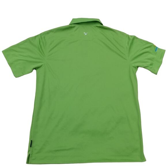 Callaway Golf Polo Shirt Size L Embroidered Short Sleeves Bright Green UPF15 NWT - Picture 7 of 8